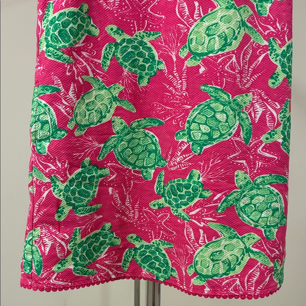 Tommy Bahama Girls’ Tropical Turtle Print Sleeveless Shift Dress - Picture 4 of 11